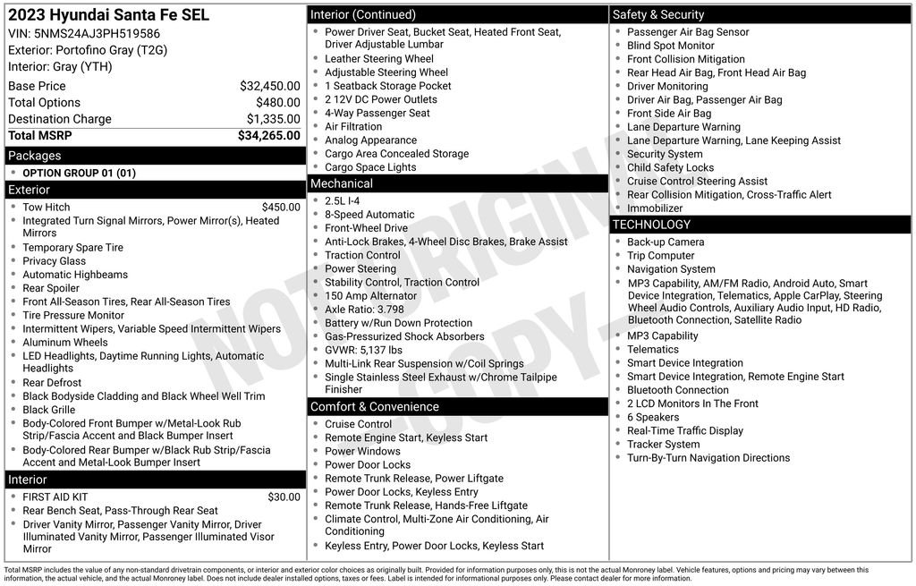 hyundai santa fe 2023 5NMS24AJ3PH519586 image hyundai santa fe 2023 5NMS24AJ3PH519586 image